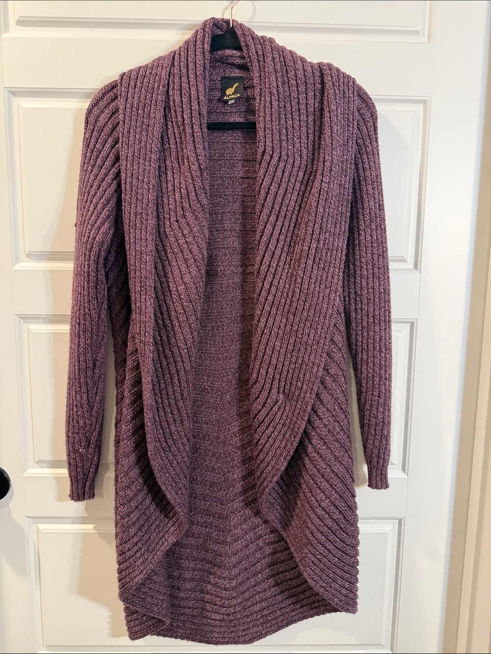Alpaca plum cardigan medium